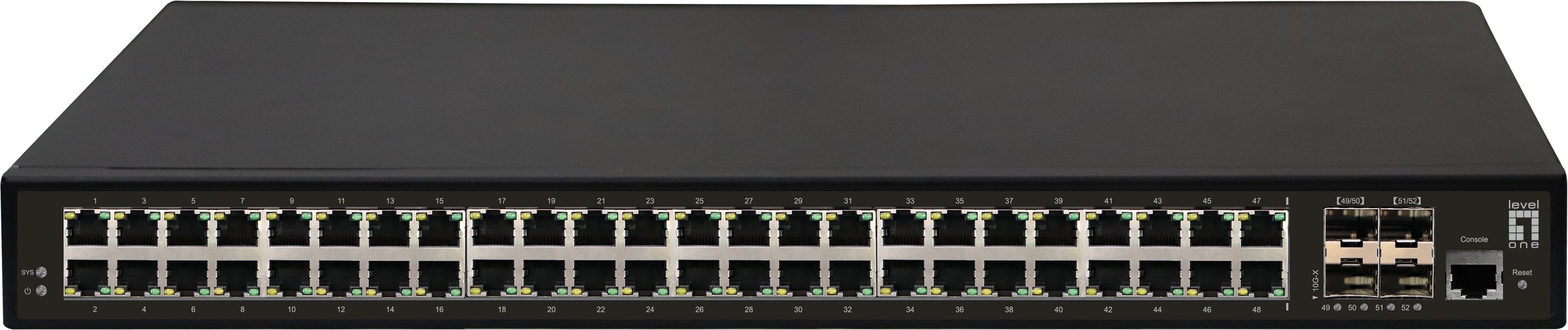 EAN 4015867227961 - LevelOne GTL-5291 switch Gestionado L3 Gigabit Ethernet (10/100/1000) 1U Negro imagen 1