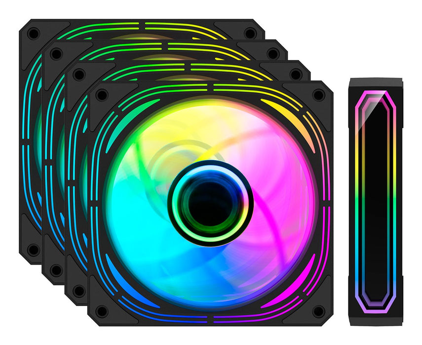 EAN 8436624420962 - CoolBox Infinity Pro ARGB Carcasa del ordenador Ventilador 12 cm Negro 4 pieza(s) imagen 4