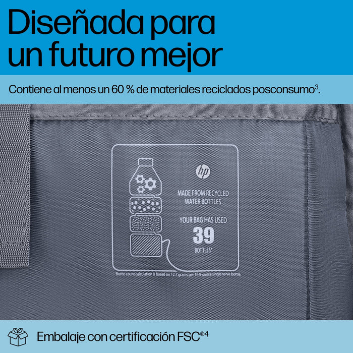 EAN 0198122966905 - HP Travel Plus 15 Liter 14 Laptop Bag 35,8 cm (14.1") Maletín Azul, Grafito imagen 4