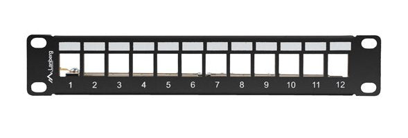 EAN 5901969441789 - Lanberg patch panel blank 12 port 1U 10 ftp for keystone modules black v2 imagen 3