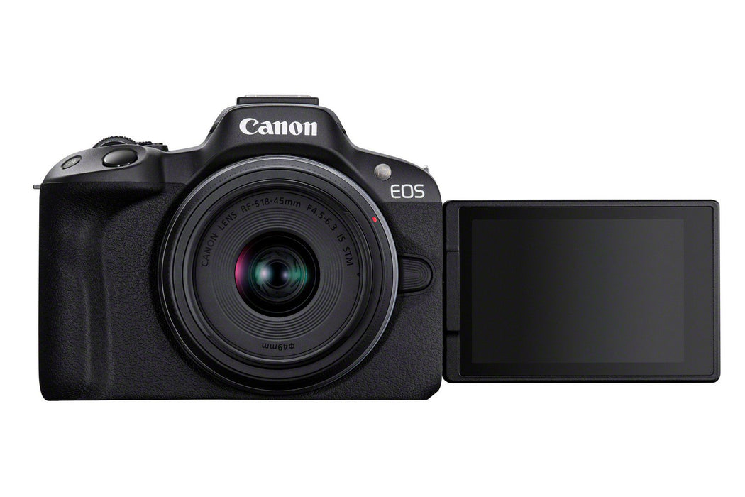 EAN 4549292205046 - Canon EOS R50, Black + RF-S 18-45mm F4.5-6.3 IS STM Kit MILC 24,2 MP CMOS 6000 x 4000 Pixeles Negro imagen 2