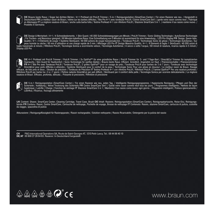 EAN 8700216050197 - Braun Series 9 9486cc Máquina de afeitar de láminas Recortadora Cromo imagen 4