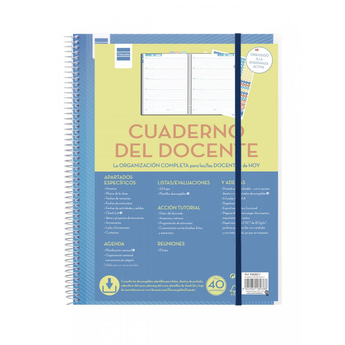 EAN 8422952180388 - Finocam 5340200 agenda personal Agenda para profesor 2024 imagen 1