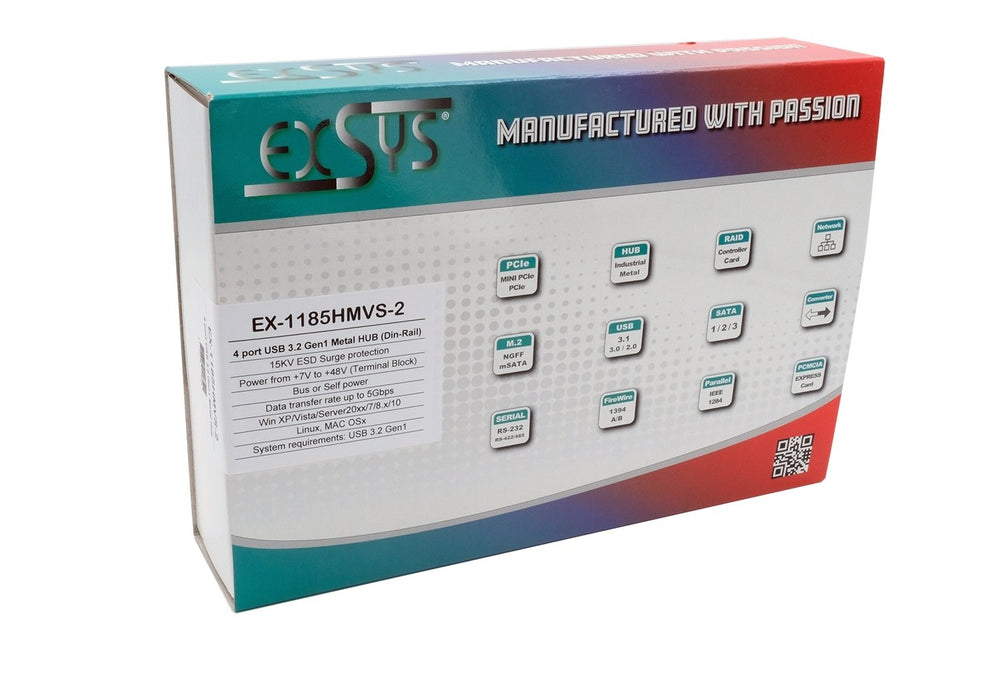 EAN 4718359118524 - EXSYS EX-1185HMVS-2 hub de interfaz USB 3.2 Gen 1 (3.1 Gen 1) Type-B 5000 Mbit/s Negro imagen 5