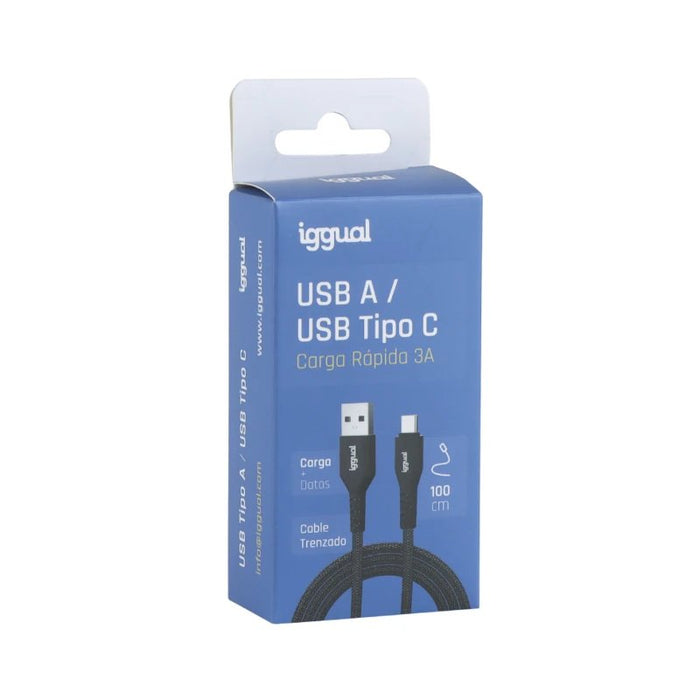 EAN 8435364319888 - iggual IGG319888 cable USB 1 m USB A USB C Negro imagen 3