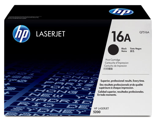 EAN 0829160755045 - HP 16A Black Original LaserJet Toner Cartridge cartucho de tóner 1 pieza(s) imagen 1
