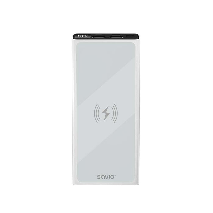 EAN 5901986047629 - Savio power bank BA-06 10000 mAh adowanie indukcyjne Polímero de litio Blanco imagen 1