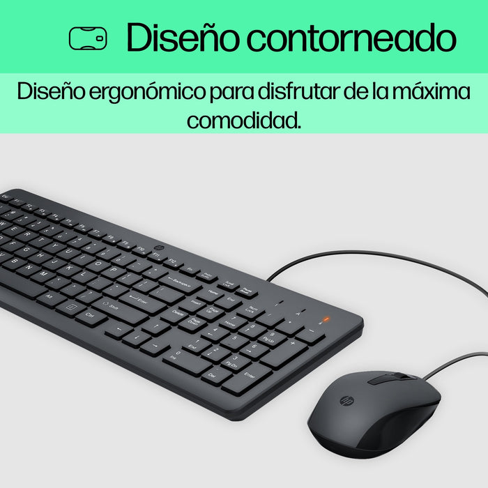EAN 0196786788062 - HP 150 Wired Mouse and Keyboard Combination teclado Ratón incluido USB Negro imagen 6