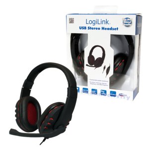 EAN 4052792029253 - LogiLink HS0033 auricular y casco Auriculares Alámbrico Diadema Llamadas/Música Negro, Rojo imagen 3