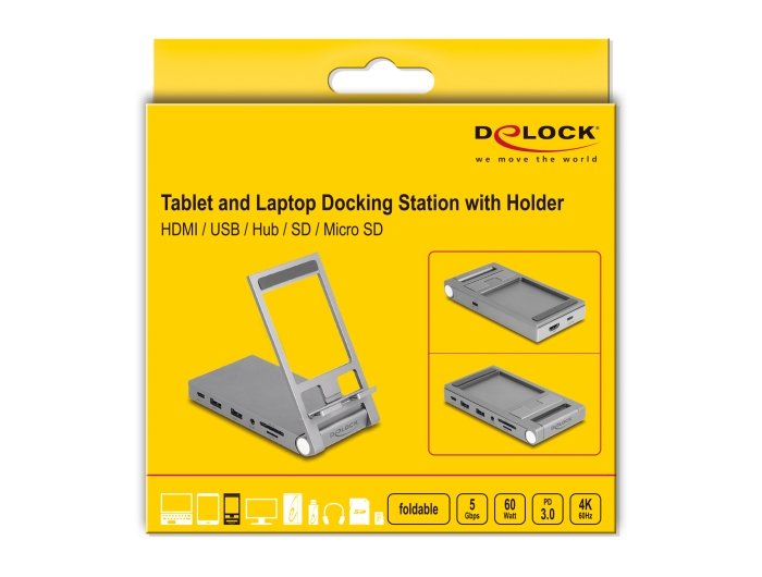 EAN 4043619881994 - DeLOCK 88199 base para portátil y replicador de puertos Alámbrico USB 3.2 Gen 1 (3.1 Gen 1) Type-C Gris imagen 7