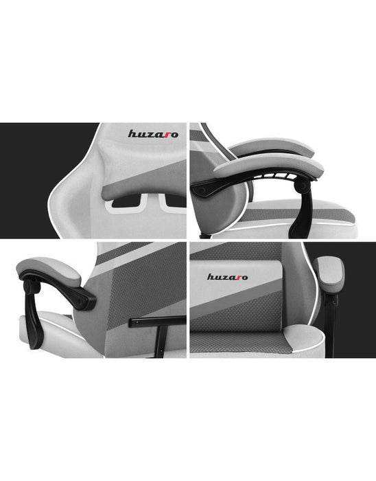 EAN 5903796013191 - Huzaro FORCE 4.4 Silla para videojuegos de PC Asiento (de seguridad) de butaca Gris, Blanco imagen 15