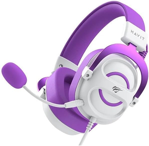 EAN 6939119068905 - Havit 6939119068905 auricular y casco Auriculares Alámbrico Diadema Juego Púrpura, Blanco imagen 2