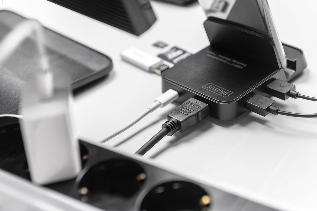 EAN 4016032462873 - Digitus DA-70882 base para portátil y replicador de puertos USB 2.0 Negro imagen 7