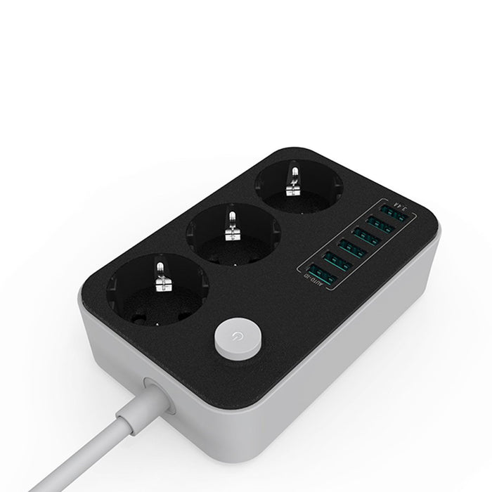 EAN 4823094904650 - Colorway CW-CHE36B base múltiple 1,8 m 3 salidas AC Interior Negro, Gris imagen 1