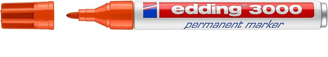 EAN 4004764008018 - Edding 3000 marcador permanente Punta redonda Naranja 1 pieza(s) imagen 1