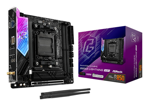 EAN 4711581490130 - Asrock Phantom Gaming B850I Lightning WiFi AMD B850 Zócalo AM5 mini ITX imagen 1