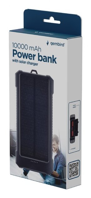 EAN 8716309135177 - Gembird 10000 mAh solar power bank Polímero de litio Negro imagen 3