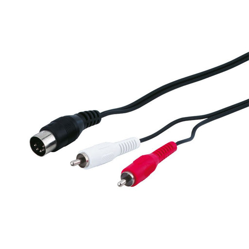 EAN 4040849500145 - Goobay 50014 cable de audio 1,5 m 2 x RCA DIN (5-pin) Negro imagen 1