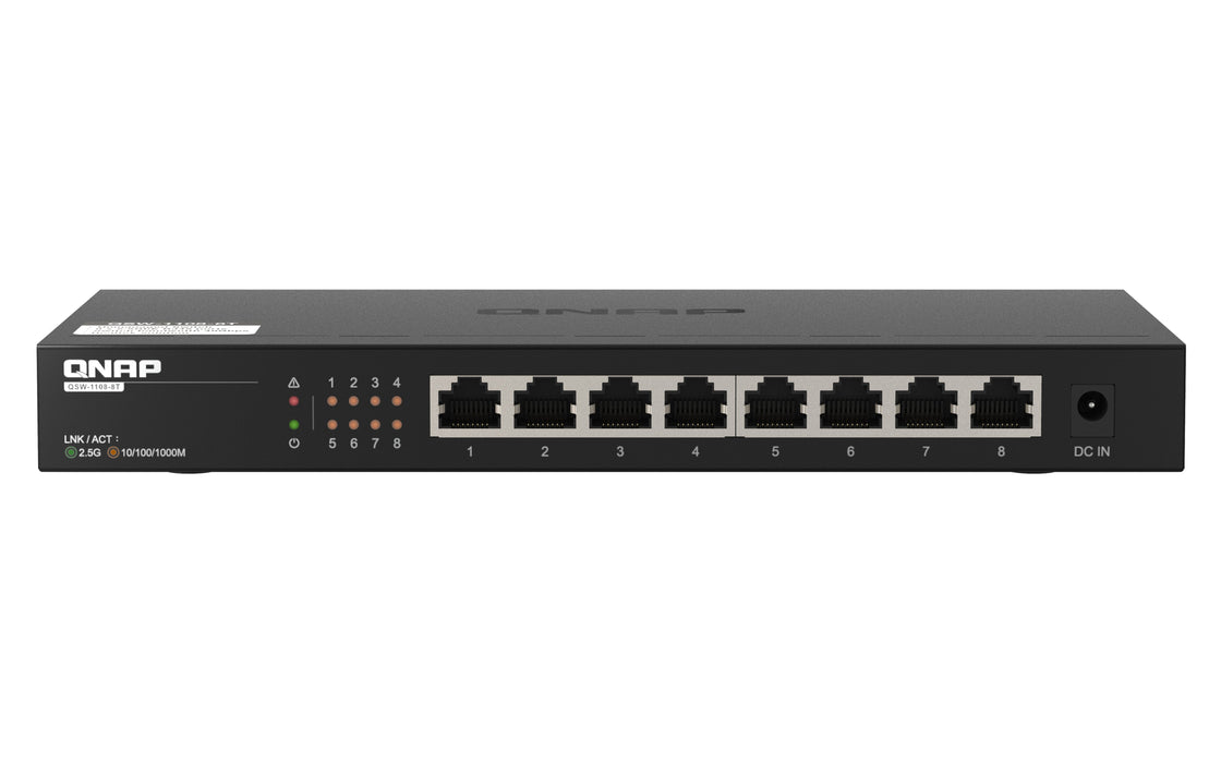 EAN 4713213519851 - QNAP QSW-1108-8T switch No administrado 2.5G Ethernet (100/1000/2500) Negro imagen 1