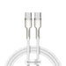 EAN 6953156202375 - Baseus 6953156202375 cable USB USB 2.0 2 m USB C Plata, Blanco imagen 1