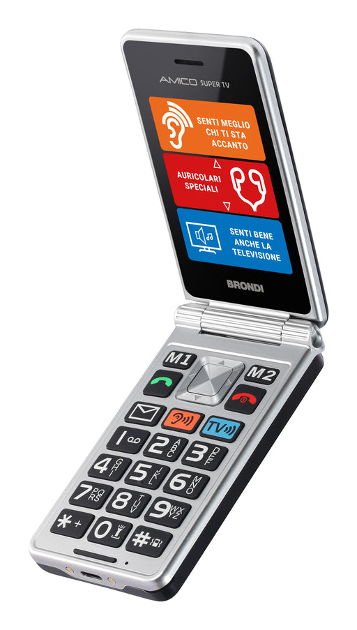 EAN 8015908820607 - Brondi 10282060 teléfono móvil 7,11 cm (2.8") 119 g Negro, Plata Teléfono para personas mayores imagen 2