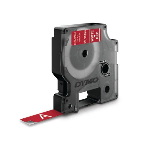 EAN 3501179783666 - DYMO D1 Durable - White on Red - 12mm cinta para impresora de etiquetas imagen 1