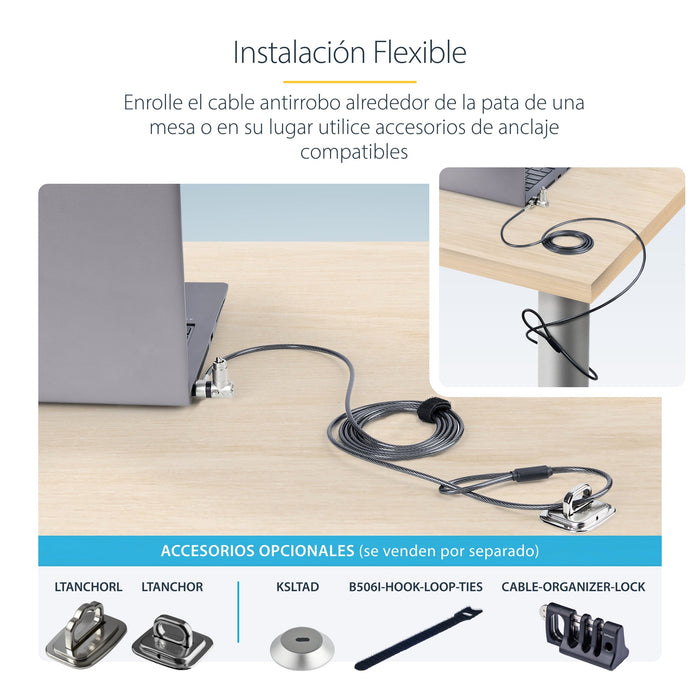 EAN 0065030908412 - StarTech.com UNIVKA25-LAPTOP-LOCK cable antirrobo Negro 2 m imagen 17