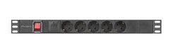 EAN 5901969441758 - Lanberg PDU-05F-0200-BK unidad de distribución de energía (PDU) 5 salidas AC 1U Negro imagen 2