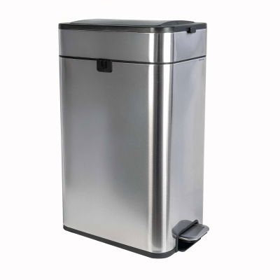 EAN 4002390095877 - MAUL 9504094 cubo de basura Rectangular Acero inoxidable Negro, Plata imagen 1