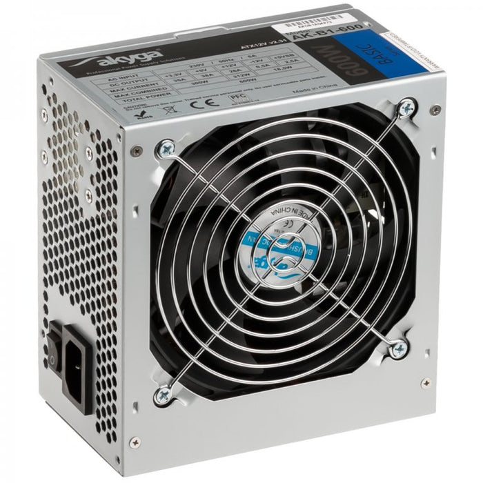EAN 5901720130358 - Akyga AK-B1-600 unidad de fuente de alimentación 600 W 20+4 pin ATX ATX Gris imagen 2