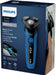 EAN 8710103993827 - Philips SHAVER Series 5000 S5466/17 afeitadora Máquina de afeitar de rotación Recortadora Negro, Azul imagen 3