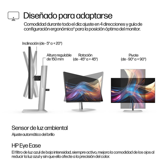 EAN 0196548217304 - HP Series 7 Pro 27 inch QHD Monitor - 727pq pantalla para PC 68,6 cm (27") 2560 x 1440 Pixeles Quad HD LC imagen 8