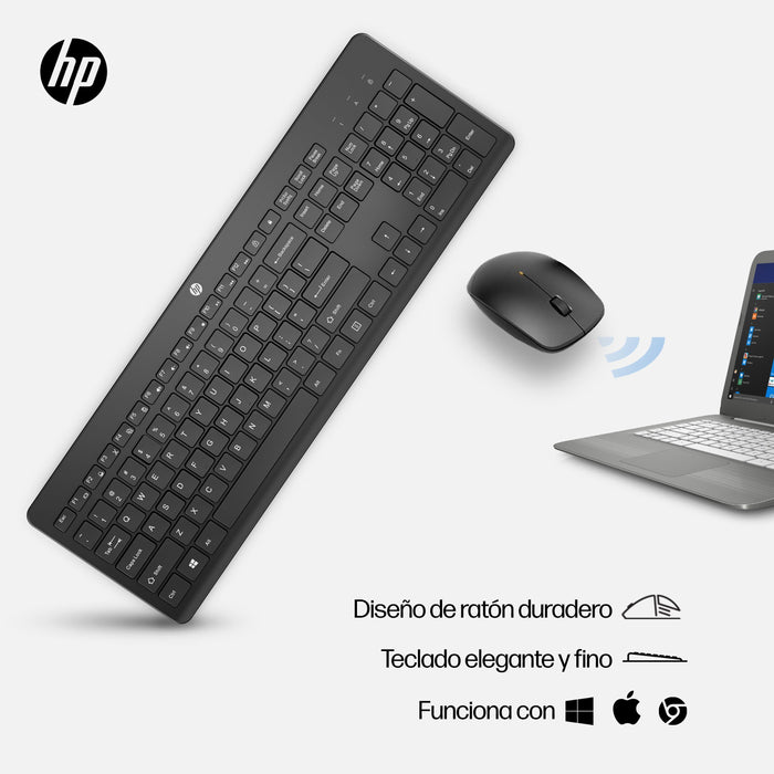 EAN 0195122117856 - HP 230 Wireless Mouse and Keyboard Combo teclado Ratón incluido Oficina RF inalámbrico Negro imagen 2