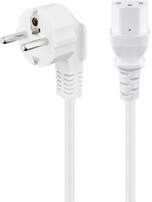 EAN 4040849951411 - Goobay 95141 cable de transmisión Blanco 3 m Enchufe tipo F IEC C13 imagen 1
