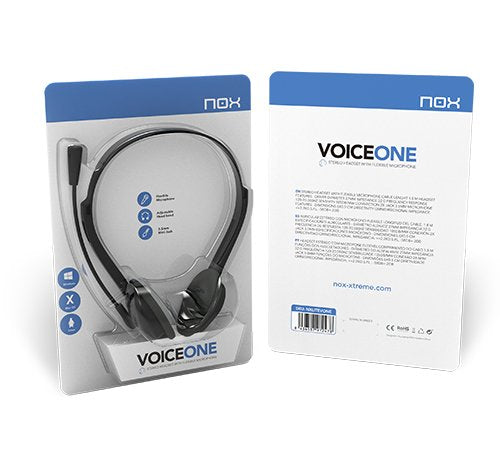 EAN 8436587972478 - NOX Voice One Auriculares Alámbrico Diadema Llamadas/Música Negro imagen 2