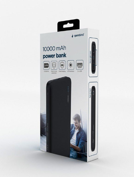 EAN 8716309118637 - Gembird PB10-01 batería externa Polímero de litio 10000 mAh Negro imagen 4