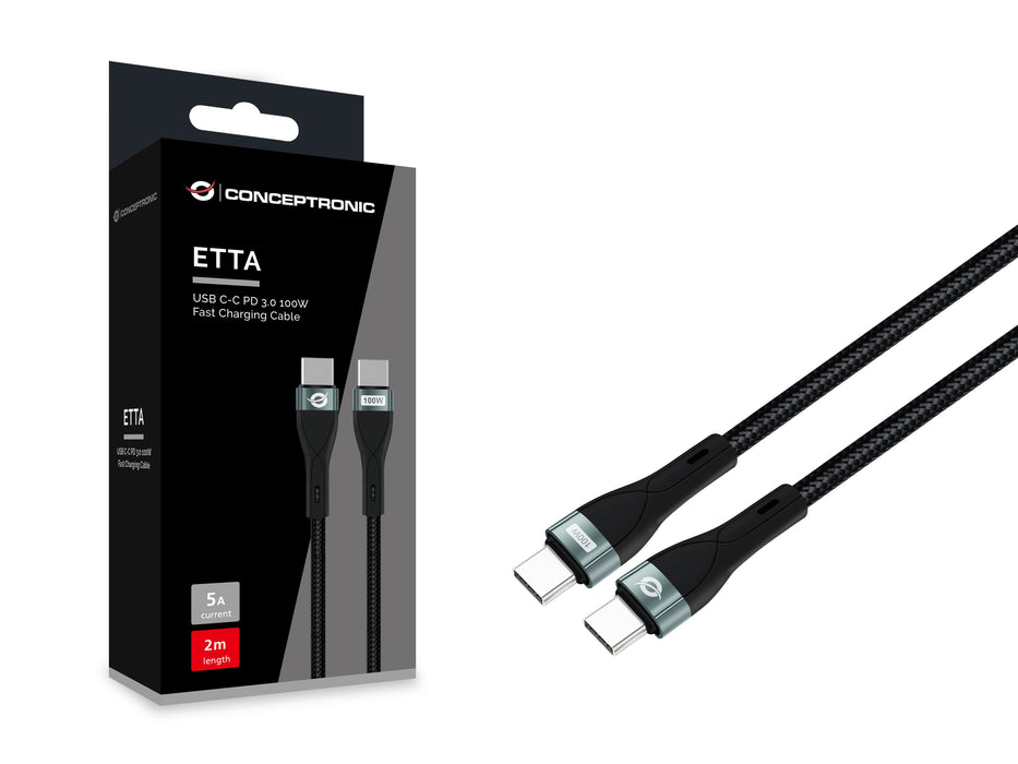 EAN 4015867237892 - Conceptronic ETTA01B20 cable USB USB 2.0 2 m USB C Negro imagen 3