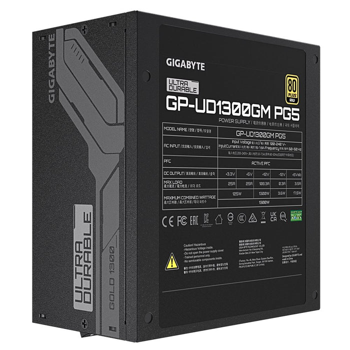 EAN 4719331553388 - GIGABYTE UD1300GM PG5 unidad de fuente de alimentación 1300 W 20+4 pin ATX ATX Negro imagen 5