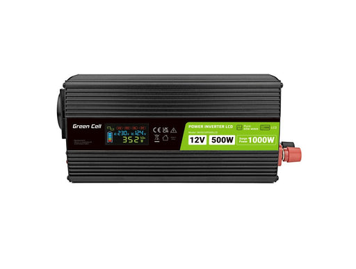 EAN 5904326374553 - Green Cell Przetwornica napicia PowerInverter LCD 12 V 500W/1000W Przetwornica samochodowa z wywietlaczem imagen 2