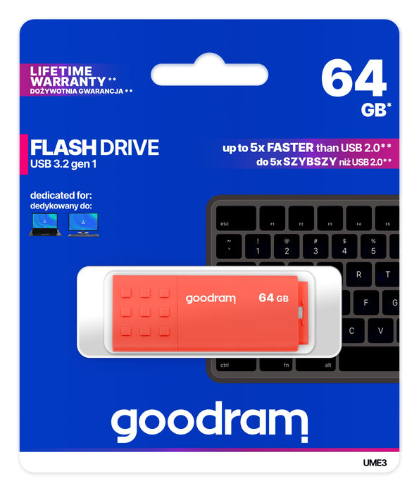 EAN 5908267935781 - Goodram UME3 unidad flash USB 64 GB USB tipo A 3.2 Gen 1 (3.1 Gen 1) Naranja imagen 5