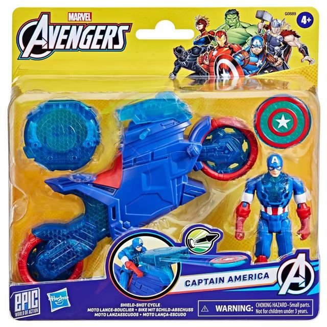 EAN 5010996283887 - Marvel Avengers Epic World of Action Captain America Shield-Shot Cycle imagen 2