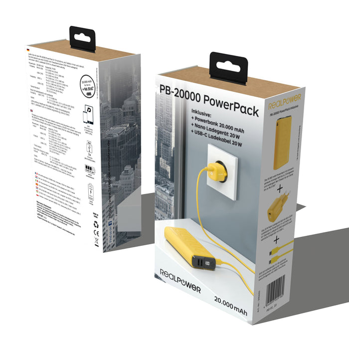 EAN 4040895009180 - Ultron PB-20000 20000 mAh Amarillo imagen 5