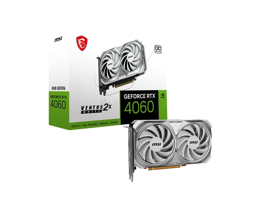 EAN 4711377129480 - MSI VENTUS GeForce RTX 4060 2X WHITE 8G OC NVIDIA 8 GB GDDR6 imagen 1