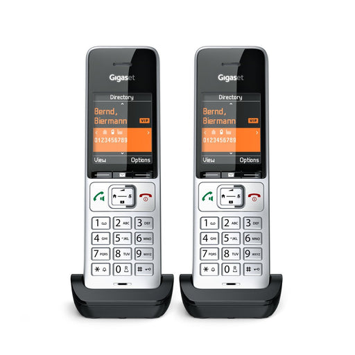 EAN 4250366866079 - Gigaset COMFORT 500HX duo Teléfono DECT/analógico Identificador de llamadas Negro, Plata imagen 2