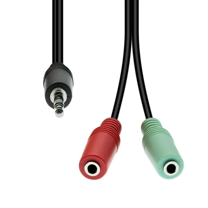 4-Pin To 2x 3-Pin Cable M-F - Black 30cm - Warranty: 360m