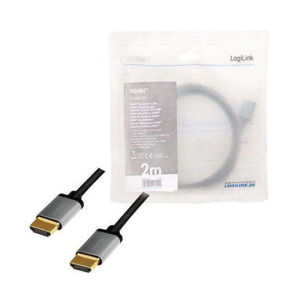 EAN 4052792062144 - LogiLink CHA0101 cable HDMI 2 m HDMI tipo A (Estándar) Negro, Gris imagen 4