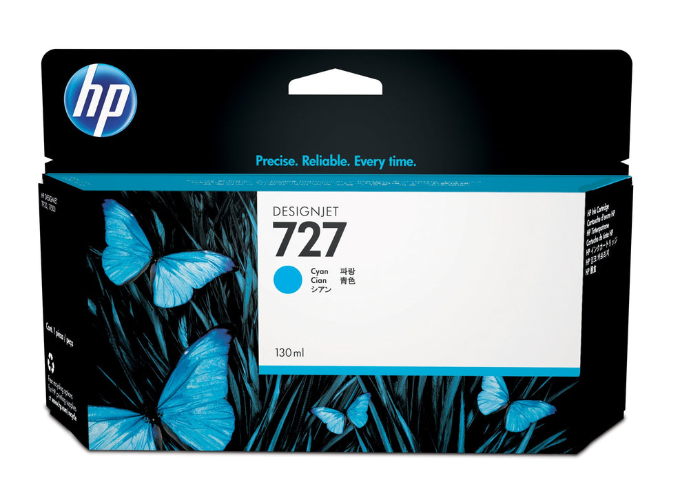 EAN 0887111963741 - HP 727 130-ml Cyan DesignJet Ink Cartridge cartucho de tinta 1 pieza(s) Original Rendimiento estándar imagen 1