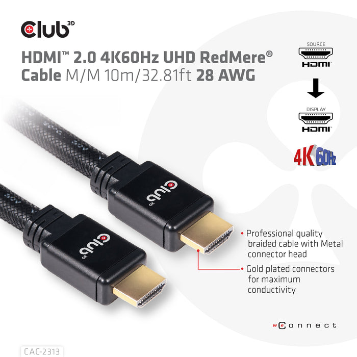 EAN 0841615101122 - CLUB3D CAC-2313 cable HDMI 10 m HDMI tipo A (Estándar) Negro imagen 9