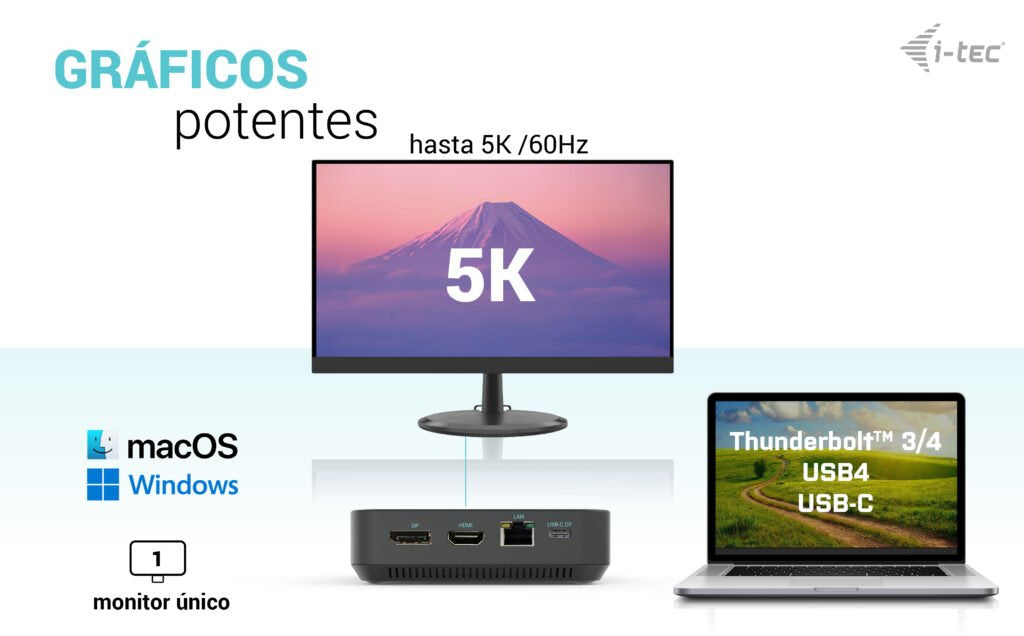 EAN 8595611706134 - i-tec C31TRI4KDPDPRO100 base para portátil y replicador de puertos Alámbrico USB 3.2 Gen 1 (3.1 Gen 1) Ty imagen 9