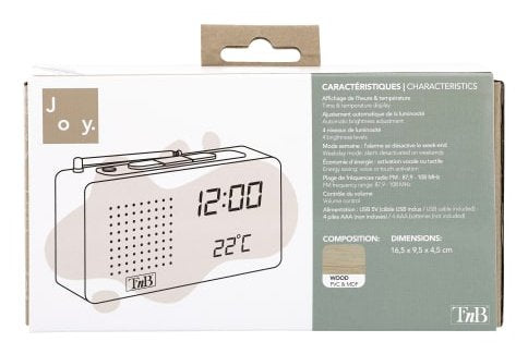 EAN 3303170112182 - T'nB CLOCKFMWD radio Reloj Digital Madera imagen 7